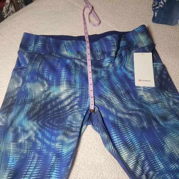 NWT lululemon Invigorate HR Tight Foil Size 20 Blue Shapeshifter Flux Blue Multi - Picture 12 of 12